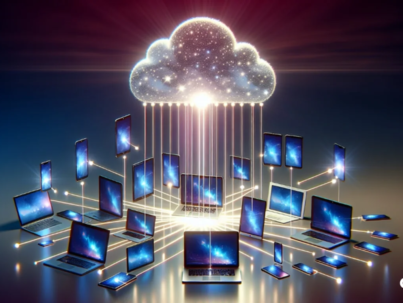Illustration of cloud computing concept