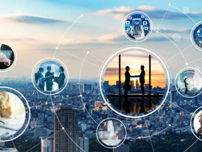 Network of business concept.