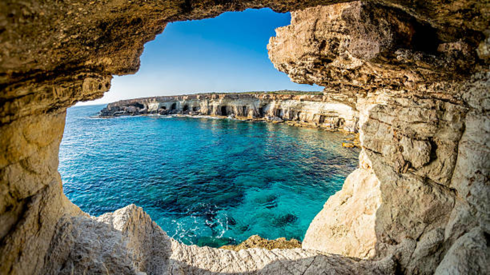 Sea Caves near Ayia Napa, Cyprus.
