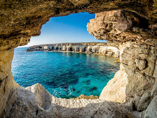Sea Caves near Ayia Napa, Cyprus.