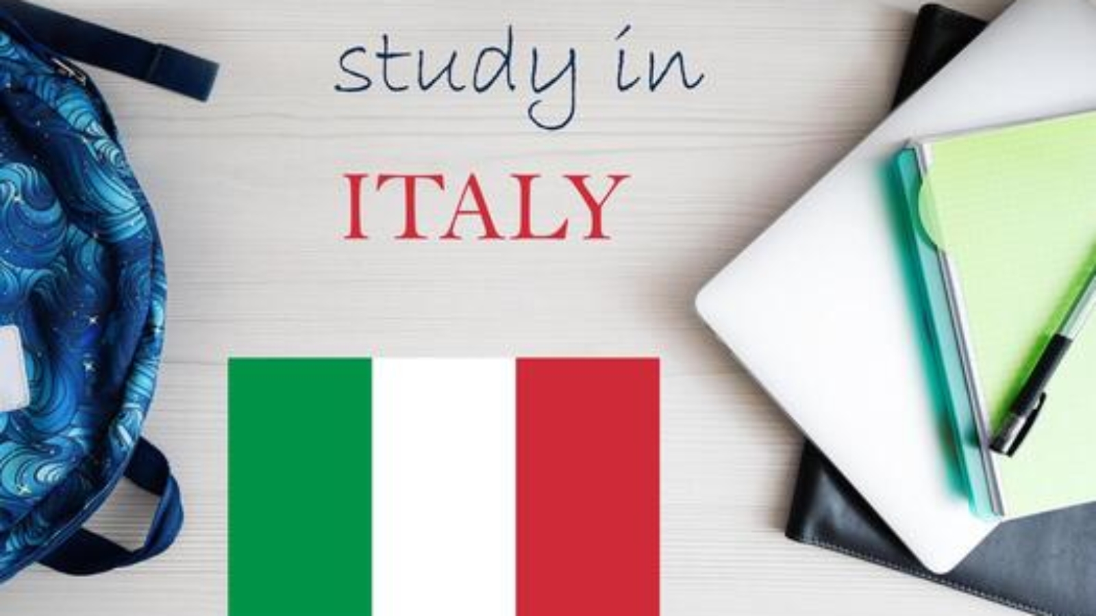 study-in-italy-background-with-notepad-laptop-and-backpack-education-concept-photo