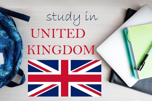 study-in-united-kingdom-background-with-notepad-laptop-and-backpack-education-concept-photo